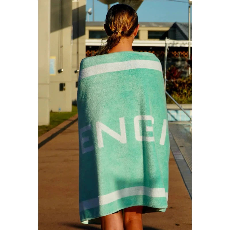 Engine Jacquard Towel - Logo-Towel-Engine Swim-Torquoise-Ashlee Grace Activewear & Swimwear Online