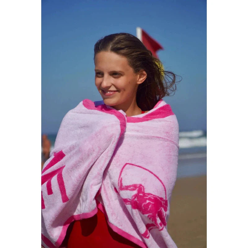 Engine Jacquard Towel - Logo-Towel-Engine Swim-Pink-Ashlee Grace Activewear & Swimwear Online