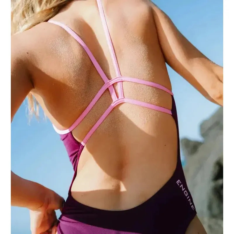 Engine Kiki Contrast One Piece-Swimwear-Engine Swim-G10-Magenta-Ashlee Grace Activewear & Swimwear Online