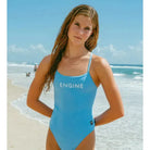 Engine Kiki Neon Logo One Piece-Swimwear-Engine Swim-G10-Cornflower Blue-Ashlee Grace Activewear & Swimwear Online