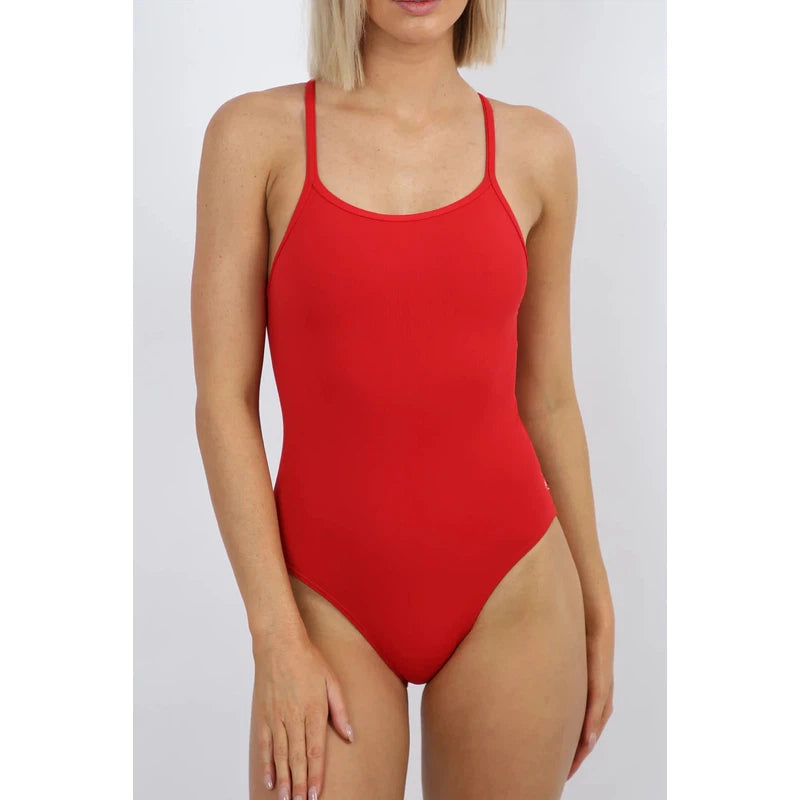 Engine Ladies Malibu Sportsback One Piece-Swimwear-Engine Swim-G8-Red-Ashlee Grace Activewear & Swimwear Online