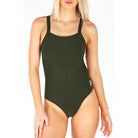 Engine Ladies Shredskin Racer One Piece-Swimwear-Engine Swim-3XS/G8-10-Army-Ashlee Grace Activewear & Swimwear Online