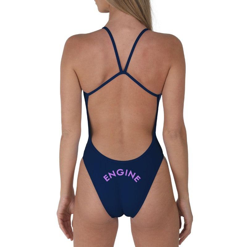 Engine Santorini Bold Logo One Piece-Swimwear-Engine Swim-G10-Azure-Ashlee Grace Activewear & Swimwear Online