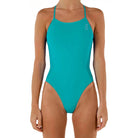 Engine Santorini Bold Logo One Piece-Swimwear-Engine Swim-G10-Aqua-Ashlee Grace Activewear & Swimwear Online