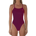 Engine Santorini Bold Logo One Piece - NEW COLOURS-Swimwear-Engine Swim-G10-Maroon-Ashlee Grace Activewear & Swimwear Online