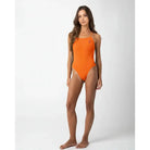 Engine Santorini Bold Logo One Piece - NEW COLOURS-Swimwear-Engine Swim-G10-Mandarin-Ashlee Grace Activewear & Swimwear Online