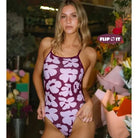 Engine Santorini Flip It Bloom One Piece-Swimwear-Engine Swim-G10-Maroon-Ashlee Grace Activewear & Swimwear Online