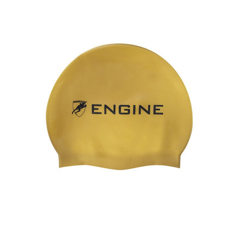 Engine Silicone Swim Cap - Engine Logo-Swim Caps-Engine Swim-ONE SIZE-Gold-Ashlee Grace Activewear & Swimwear Online