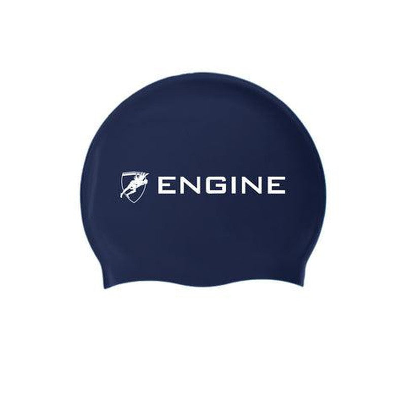 Engine Silicone Swim Cap - Engine Logo-Swim Caps-Engine Swim-ONE SIZE-Navy-Ashlee Grace Activewear & Swimwear Online