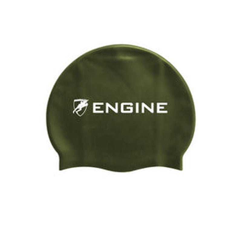 Engine Silicone Swim Cap - Engine Logo-Swim Caps-Engine Swim-ONE SIZE-Army-Ashlee Grace Activewear & Swimwear Online