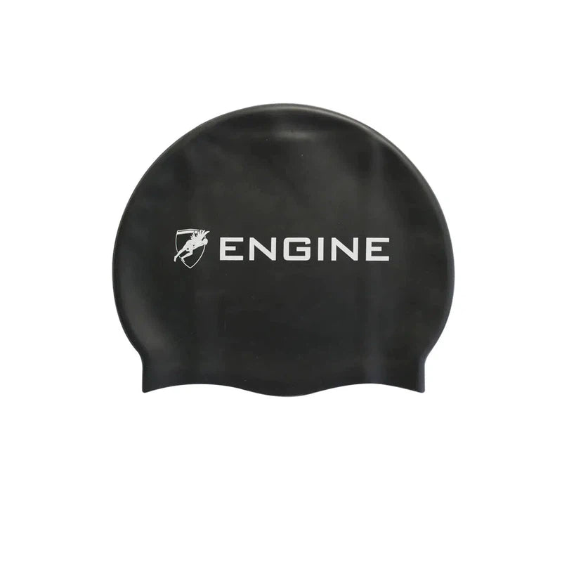 Engine Silicone Swim Cap - Engine Logo-Swim Caps-Engine Swim-ONE SIZE-Black-Ashlee Grace Activewear & Swimwear Online