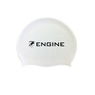 Engine Silicone Swim Cap - Engine Logo-Swim Caps-Engine Swim-ONE SIZE-White-Ashlee Grace Activewear & Swimwear Online