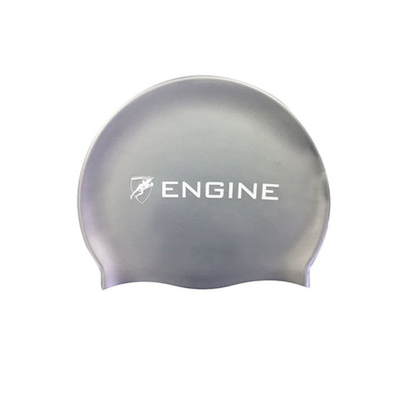 Engine Silicone Swim Cap - Engine Logo-Swim Caps-Engine Swim-ONE SIZE-Silver-Ashlee Grace Activewear & Swimwear Online