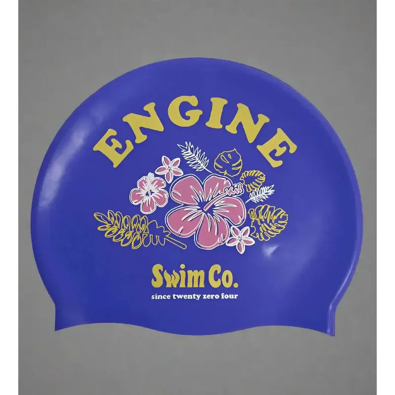 Engine Silicone Swim Cap - Floral-Swim Caps-Engine Swim-ONE SIZE-Lavender-Ashlee Grace Activewear & Swimwear Online