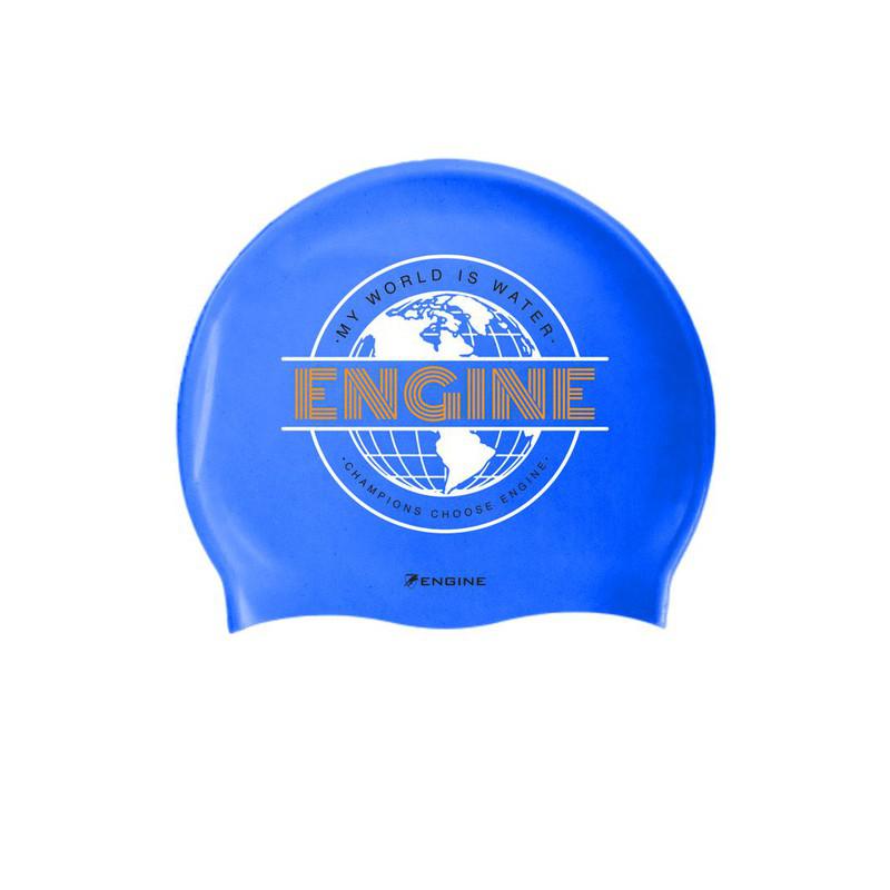 Engine Silicone Swim Cap - Global-Swim Caps-Engine Swim-ONE SIZE-Blue-Ashlee Grace Activewear & Swimwear Online