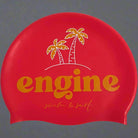Engine Silicone Swim Cap - Palm-Swim Caps-Engine Swim-ONE SIZE-Neon Red-Ashlee Grace Activewear & Swimwear Online