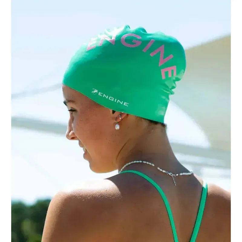 Engine Silicone Swim Cap - Santorini-Swim Caps-Engine Swim-ONE SIZE-Apple-Ashlee Grace Activewear & Swimwear Online