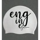 Engine Silicone Swim Cap - Signature-Swim Caps-Engine Swim-ONE SIZE-White-Ashlee Grace Activewear & Swimwear Online