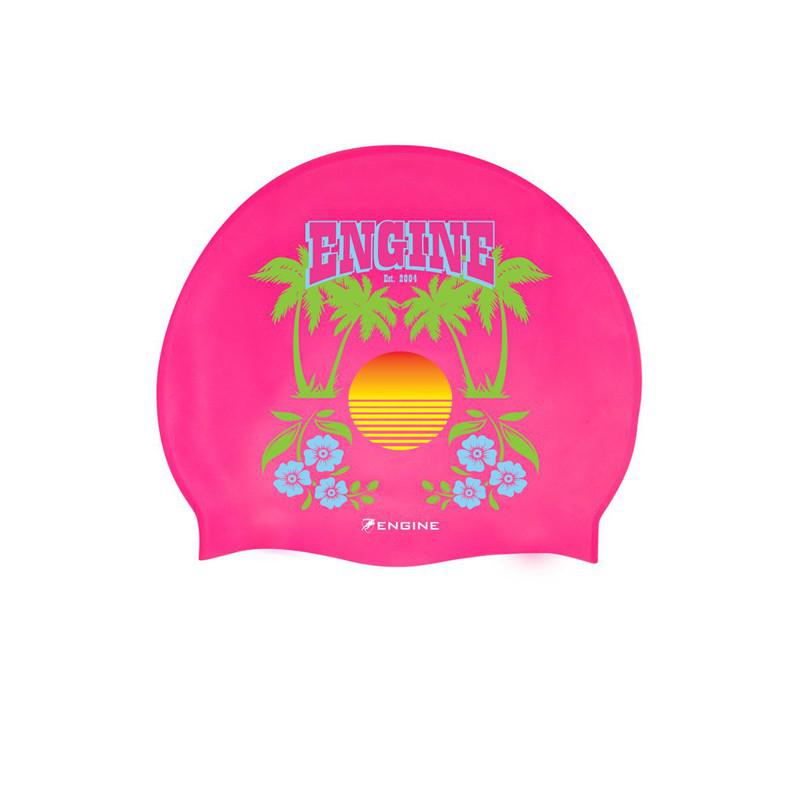 Engine Silicone Swim Cap - Sunset-Swim Caps-Engine Swim-ONE SIZE-Pink-Ashlee Grace Activewear & Swimwear Online