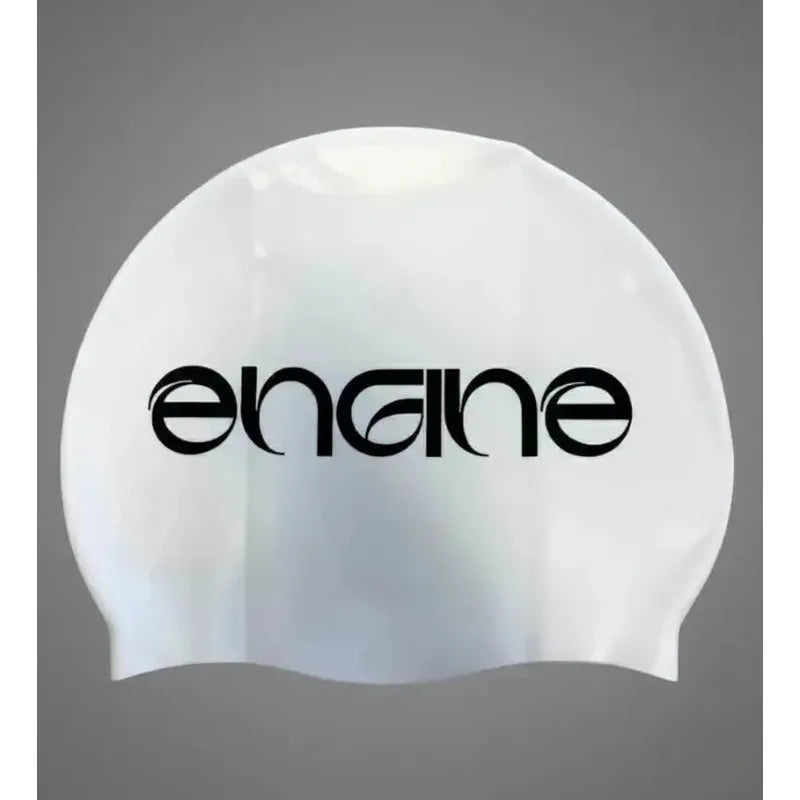 Engine Silicone Swim Cap - Velocity-Swim Caps-Engine Swim-ONE SIZE-White-Ashlee Grace Activewear & Swimwear Online