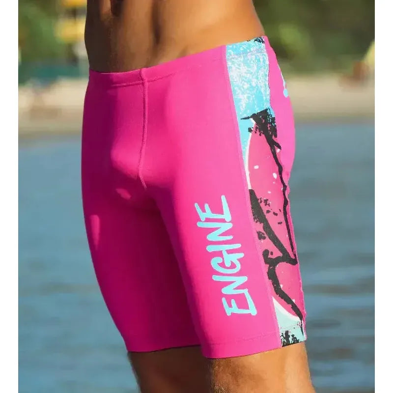 Engine Spliced Poly Jammer | Spindrift-Swimwear-Engine Swim-B8-Pink-Ashlee Grace Activewear & Swimwear Online