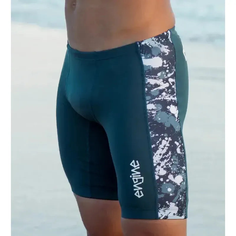 Engine Spliced Poly Jammer | Spray-Swimwear-Engine Swim-B8-Charcoal-Ashlee Grace Activewear & Swimwear Online