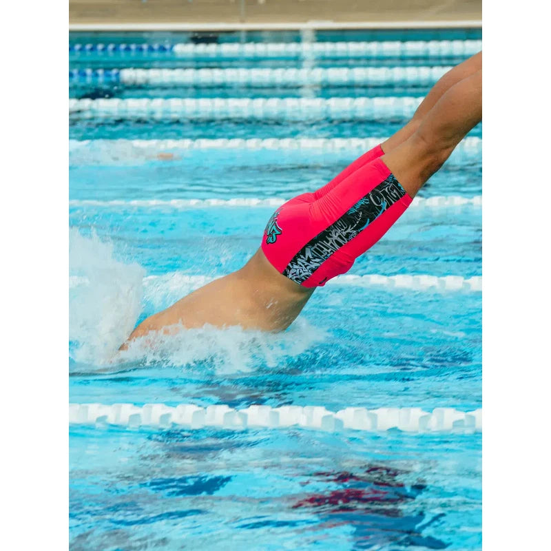 Engine Spliced Poly Jammer | Urban-Swimwear-Engine Swim-B8-Pink-Ashlee Grace Activewear & Swimwear Online