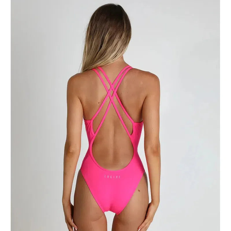 Engine Tahiti Tower One Piece-Swimwear-Engine Swim-G12-Wonderland Pink-Ashlee Grace Activewear & Swimwear Online