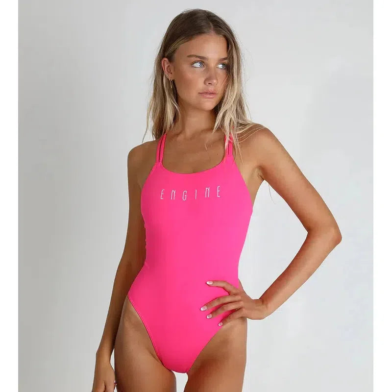 Engine Tahiti Tower One Piece-Swimwear-Engine Swim-G12-Wonderland Pink-Ashlee Grace Activewear & Swimwear Online