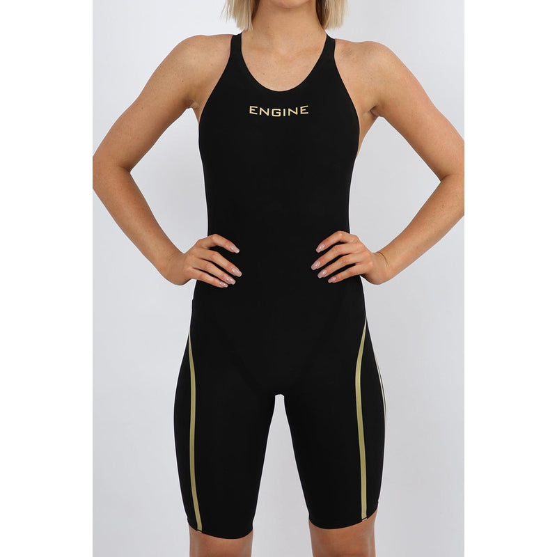 Engine Wingskin Bullet Female | Open Back Kneeskin-Swimwear-Engine Swim-F18-Black+Gold-Ashlee Grace Activewear & Swimwear Online