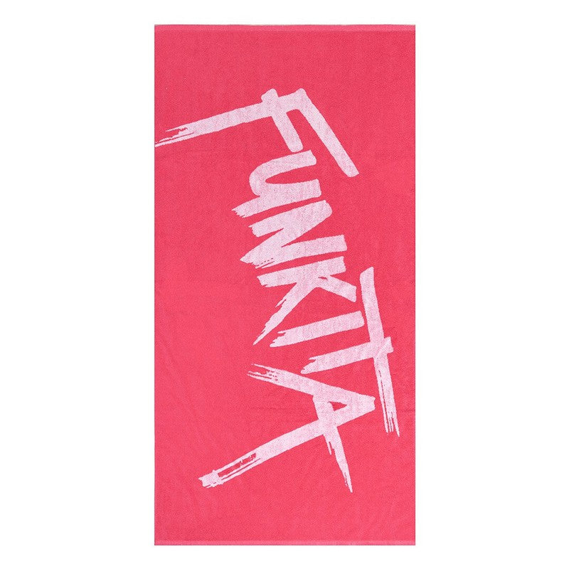 Funkita Cotton Jacquard Towel | Tagged Pink-Towel-Funkita-Tagged Pink-Ashlee Grace Activewear & Swimwear Online