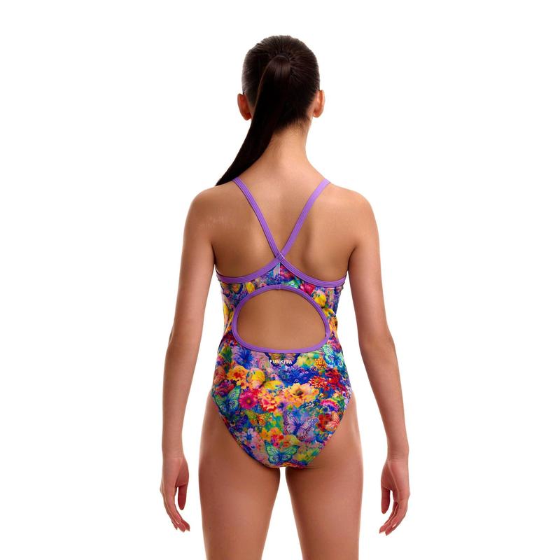Funkita Girl's Diamond Back One Piece | Austin Flowers-Swimwear-Funkita-8-Austin Flowers-Ashlee Grace Activewear & Swimwear Online
