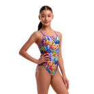 Funkita Girl's Diamond Back One Piece | Austin Flowers-Swimwear-Funkita-8-Austin Flowers-Ashlee Grace Activewear & Swimwear Online
