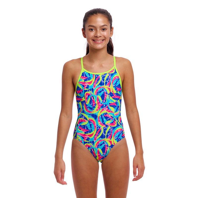 Funkita Girl's Diamond Back One Piece | Choppy Waters-Swimwear-Funkita-8-Choppy Waters-Ashlee Grace Activewear & Swimwear Online