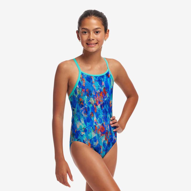 Funkita Girl's Diamond Back One Piece | Paint Press-Swimwear-Funkita-8-Paint Press-Ashlee Grace Activewear & Swimwear Online