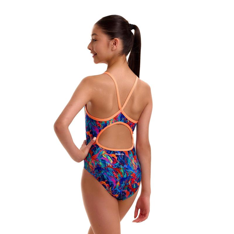 Funkita Girl's Diamond Back One Piece | Weedy One-Swimwear-Funkita-8-Weedy One-Ashlee Grace Activewear & Swimwear Online