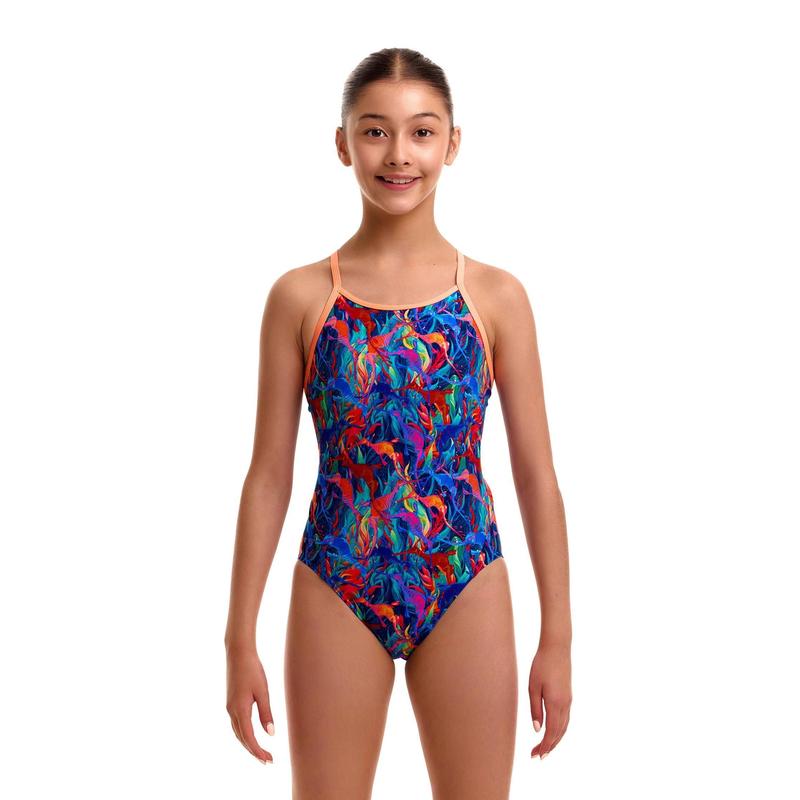 Funkita Girl's Diamond Back One Piece | Weedy One-Swimwear-Funkita-8-Weedy One-Ashlee Grace Activewear & Swimwear Online