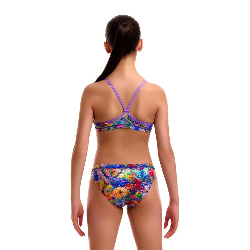 Funkita Girls Racerback Two Piece | Austin Flowers-Swimwear-Funkita-8-Austin Flowers-Ashlee Grace Activewear & Swimwear Online