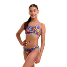Funkita Girls Racerback Two Piece | Austin Flowers-Swimwear-Funkita-8-Austin Flowers-Ashlee Grace Activewear & Swimwear Online