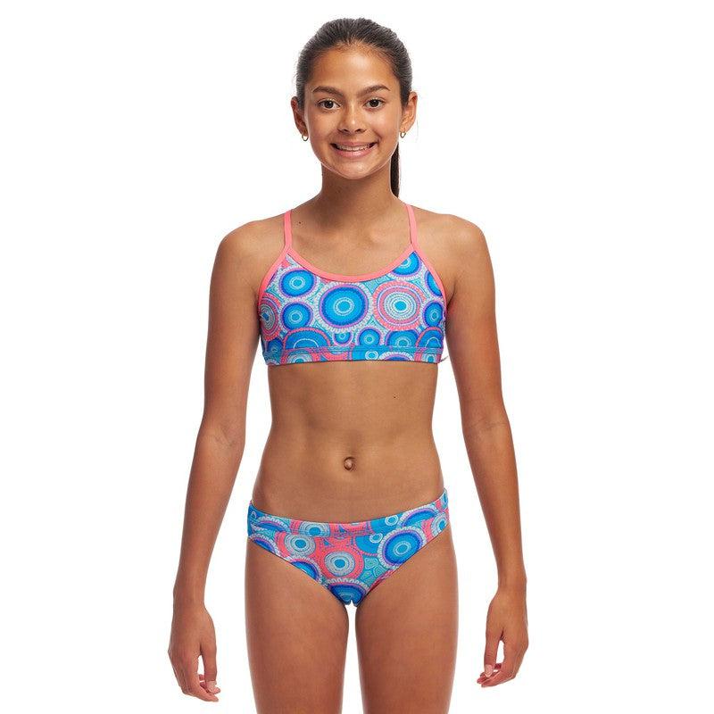 Funkita Girls Racerback Two Piece | Bundjalung Blue-Swimwear-Funkita-8-Bundjalung Blue-Ashlee Grace Activewear & Swimwear Online