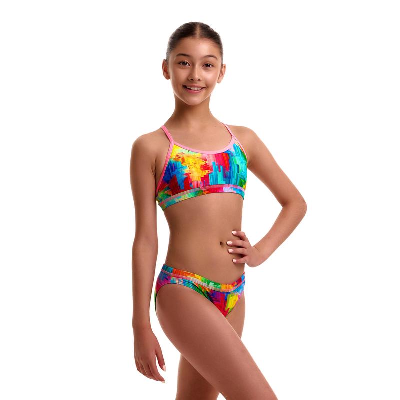 Funkita Girls Racerback Two Piece | Falling Colours-Swimwear-Funkita-8-Falling Colours-Ashlee Grace Activewear & Swimwear Online