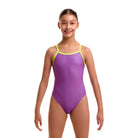 Funkita Girls Single Strap One Piece | Berry Crush-Swimwear-Funkita-8-Berry Crush-Ashlee Grace Activewear & Swimwear Online