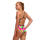 Funkita Girls Single Strap One Piece | Blocked Again-Swimwear-Funkita-8-Blocked Again-Ashlee Grace Activewear & Swimwear Online