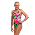 Funkita Girls Single Strap One Piece | Blocked Again-Swimwear-Funkita-8-Blocked Again-Ashlee Grace Activewear & Swimwear Online
