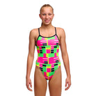 Funkita Girls Single Strap One Piece | Blocked Again-Swimwear-Funkita-8-Blocked Again-Ashlee Grace Activewear & Swimwear Online