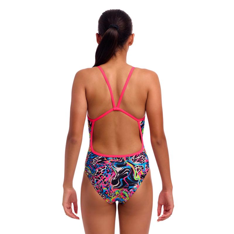 Funkita Girls Single Strap One Piece | Lolly Leopard-Swimwear-Funkita-8-Lolly Leopard-Ashlee Grace Activewear & Swimwear Online