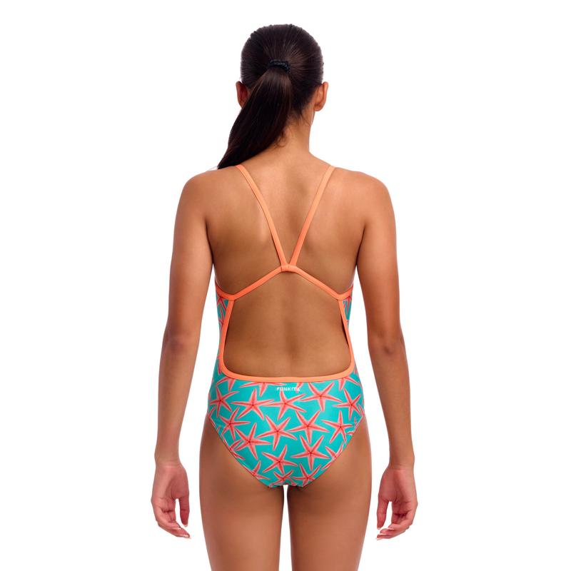 Funkita Girls Single Strap One Piece | Star Party-Swimwear-Funkita-8-Star Party-Ashlee Grace Activewear & Swimwear Online