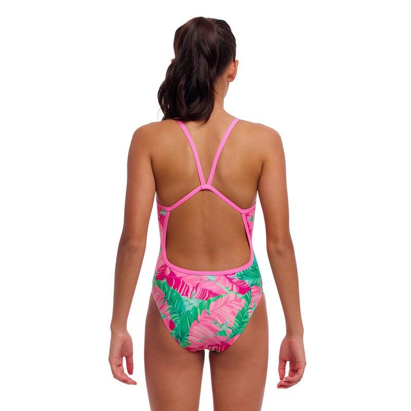 Funkita Girls Single Strap One Piece | Tropic Palm-Swimwear-Funkita-8-Tropic Palm-Ashlee Grace Activewear & Swimwear Online