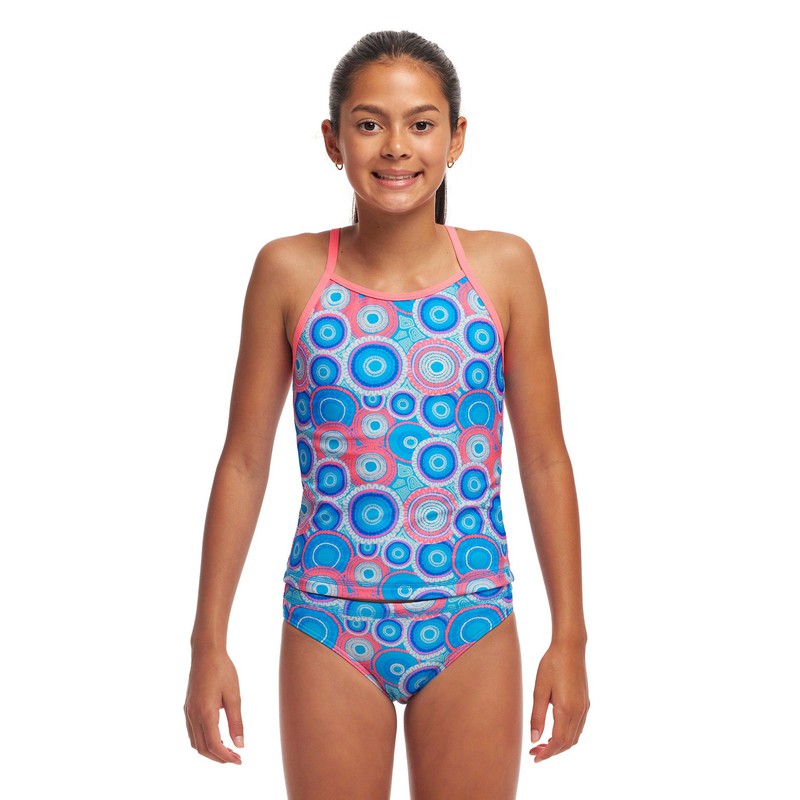 Funkita Girls Swim Steady Tankini + Brief | Bundjalung Blue-Swimwear-Funkita-8-Bundjalung Blue-Ashlee Grace Activewear & Swimwear Online