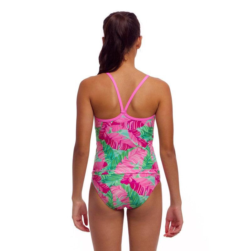 Funkita Girls Swim Steady Tankini + Brief | Tropic Palm-Swimwear-Funkita-8-Tropic Palm-Ashlee Grace Activewear & Swimwear Online